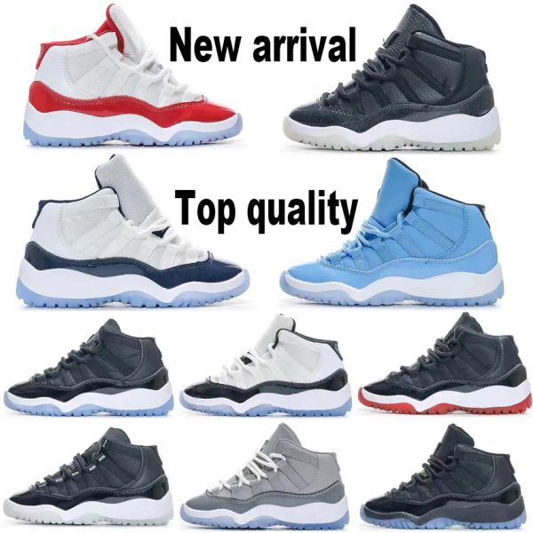 

kids sports shoes cool grey 11s xi sneaker concord space jam metallic silver pink snakeskin bred legend blue children boys girls 11 basketba, Black