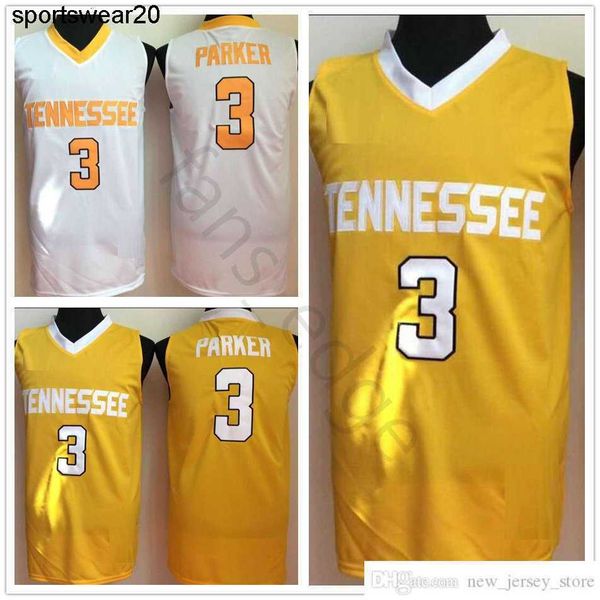

new ncaa #3 tennessee volunteers baseball wears college basketball jersey yellow stitched candace parker university j, Black;red