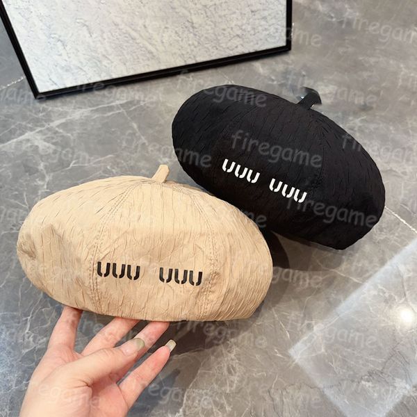 

fashion womens cap classic beret letter beanie new thin face pumpkin hat women uniform berets, Blue;gray