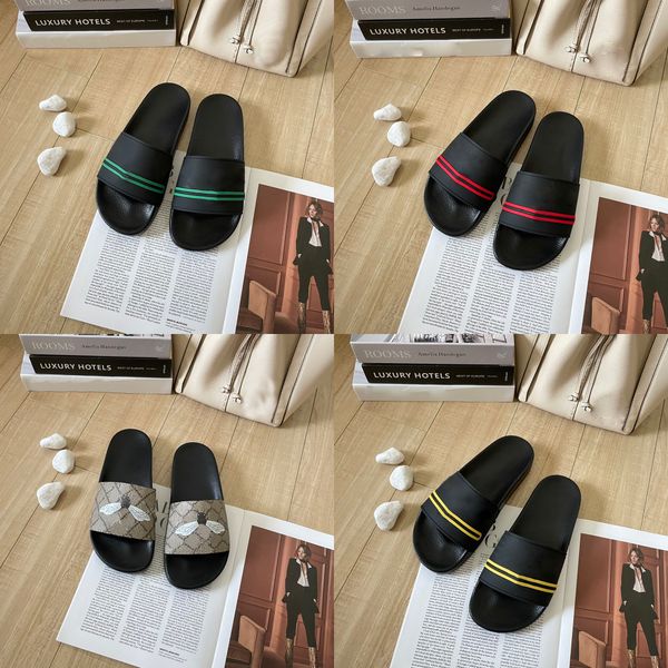 

designer shoes men women slippers summer sandals outdoor shoes anti-slip frosted couple beach shoes bathroom print with box, Black