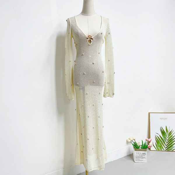 

basic & casual dresses sandro openwork knit slim dresss, Black;gray