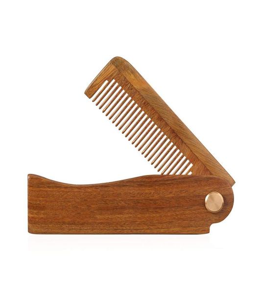 

folding convenient design wood comb brush pocket size hair men beard fold wooden comb2537150, Silver