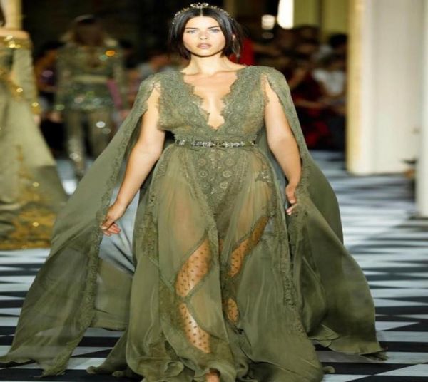 

chic green a line evening dresses with long wrap v neck chiffon lace prom dresses custom made formal pageant dresses robe de 6075911, Black;red