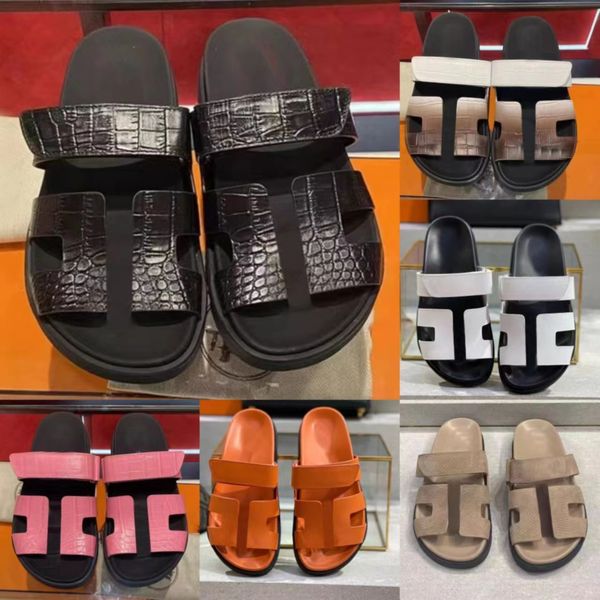 

summer flat slippers women sandals designers platform slides black shoes novelty sandal scuffs us genuine soft leather shoe mensbeach slippe