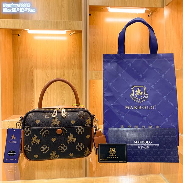 

factory wholesale brand ladies shoulder bag classic old vintage handbag multi-layer wear-resistant leather backpack simple joker printed han