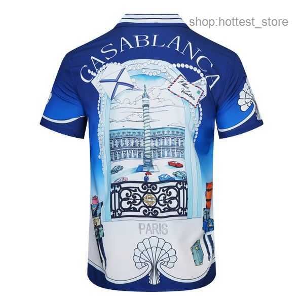 

casablanca shirt designer shirts men casual beach short sleeve print classic button lapel slim fit blouses us size -3xl 299, White;black