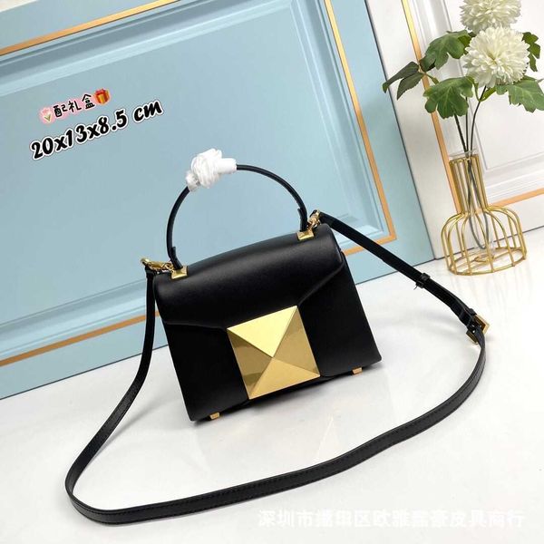 

valentiino lady women's purse big leather bag one rivet bags designer high style shoulder fashion diagonal cross mini handbag 8hjh