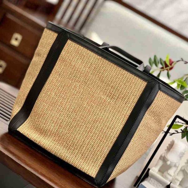 

lady straw shopping bags ce letter designers crossbody bags women beach shoulder bags vintage high capacity tote bag woven female purses 220