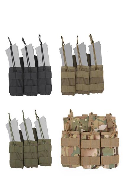 

tactical mag 762 triple magazine pouch airsoft gear molle bag vest accessory camouflage pack cartridges clip carrier ammo holder 9917434