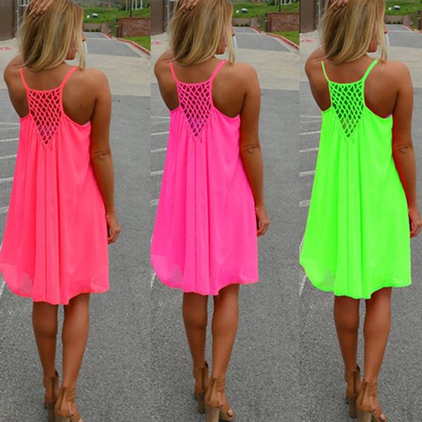 

basic casual dresses summer fshion women s sleeveless strap backless beach dress for evening party 230629, Black;gray