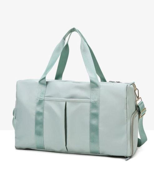 

3 styles lu yoga bags tote bags women waterproof large travel luggage bag short single backpack with brand logo8589384