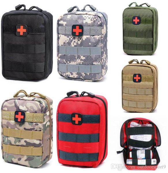 

1000d nylon 15x21x7cm tactical first aid kit bag survival medical cover outdoor emergency military package outdoor travel hunting 4869119