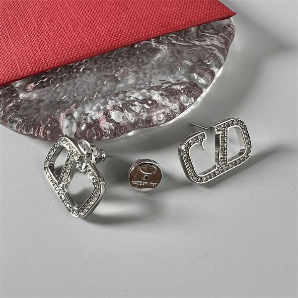 

designer charm earring v logo fashion hoop jewelry stud earing women luxury crystal pearl earring jeweler gifts lnv2, Golden