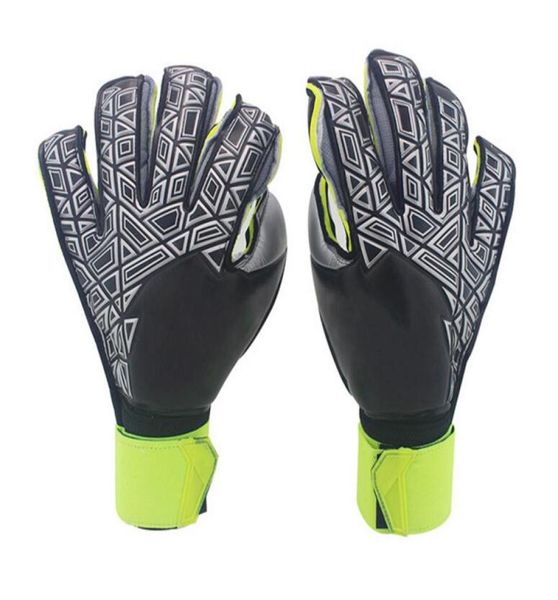

newaquality brand ad logo professional soccer goal keeper gloves finger ptotection latex goalie gloves for men all l8723391, Black