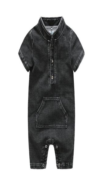 

kids designer clothes girls boys romper ins infant toddler denim jumpsuits 2019 summer boutique baby climbing clothing9976692, Blue