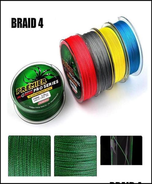 

braid sports outdoors 100m 109yards 4 strand braided fishing line pe spectra lines red green blue yellow gray jllytj warmslove d7647821