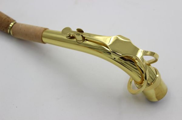 

new brass gold lacquer surface eb alto saxophone bend neck musical instrument accessories saxophone connector1634012