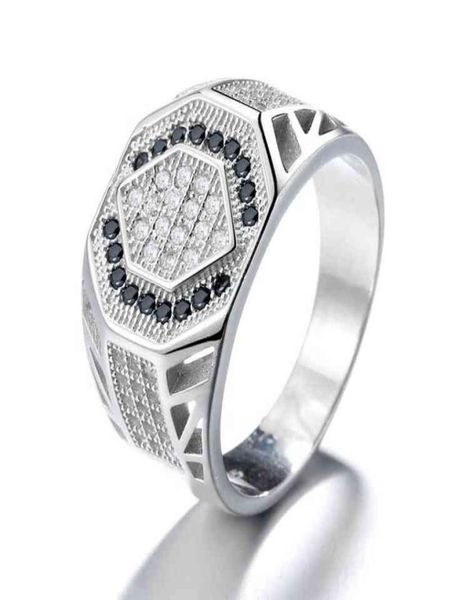 

2021 yaeno 925 sier arabic men ring cz micro pave chunky turkish ring for men2463341