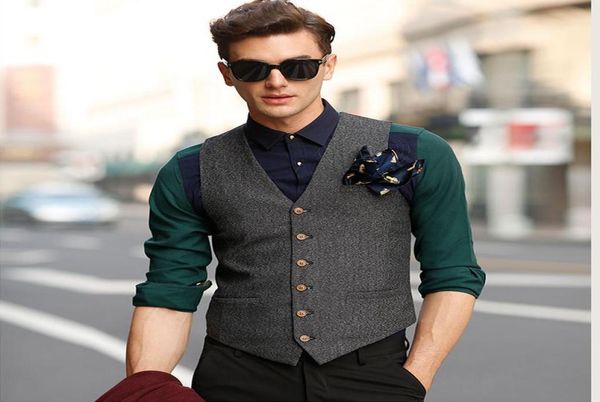 

classic gray groom vests 2019 mens039 suit for wedding party groomsmen vest businessmen formal wear wedding waistcoat9434545, Black