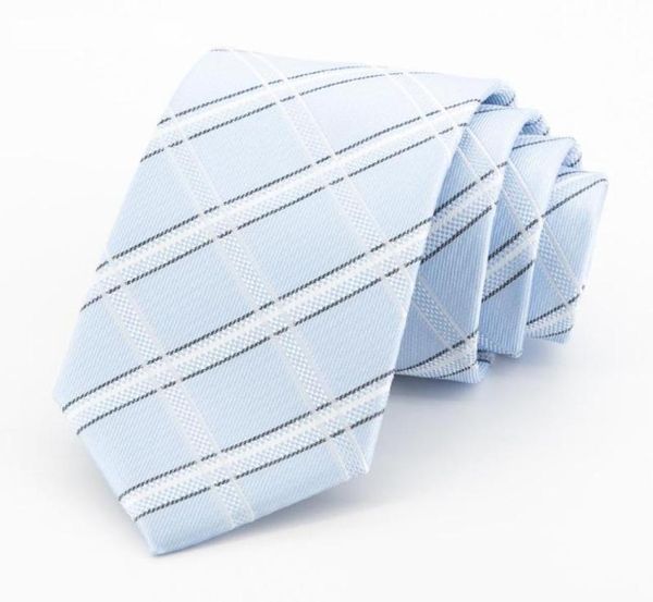 

bow ties cm tie for men sky blue striped business necktie male fashion formal work cravat with gift boxbow9590778, Black;gray