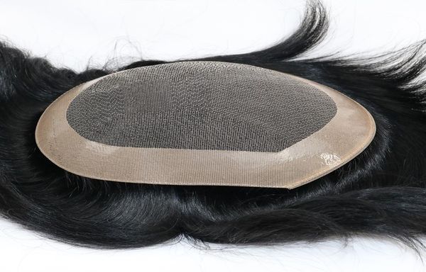 

eversilky human hair toupee for men lace npu hair wigs for men 100 indian human hair replacement wigs2739141, Black