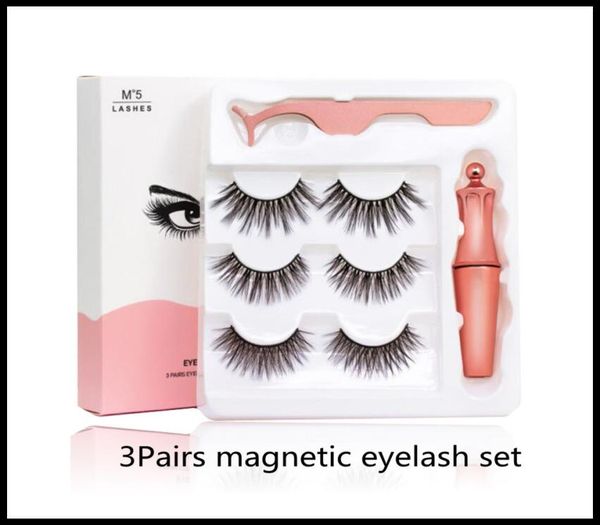 

epack magnetic eyelashes with eyeliner and tweezer 3 pairs 5 magnetic liquid eyeliner makeup set reusable no glue needed9647359
