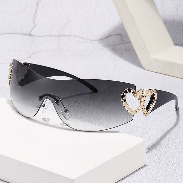 

sunglasses frame fashion trend rimless luxury driving travel glasses 2023 230629, Silver