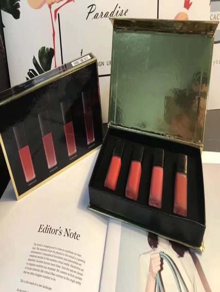 

brand lipstick set matte lip gloss for girls 4 in 1set long lasting waterproof lipgloss 148 150 152 154 colors 4pcs sets6500780