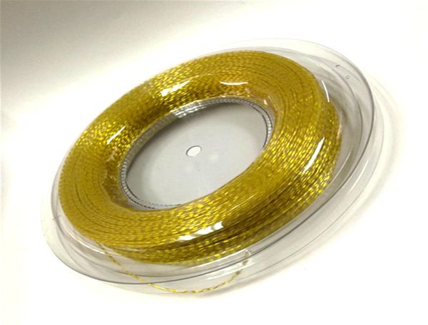 

gold color racket tennis string nylon monofilament tennis string filament 135mm synthetic string tennis for gut racket2284119