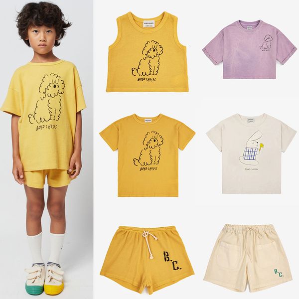

clothing sets 2023 kids t shirts summer fashion bc cute children s t shirts cartoon teenagers clothes bobo boys and girls 230630, White