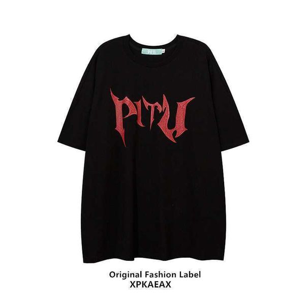 

xpkaeax original fashion brand tortoise crack letter printed t-shirts for men and women bf style loose half sleeve china-chic hip hop short, White;black