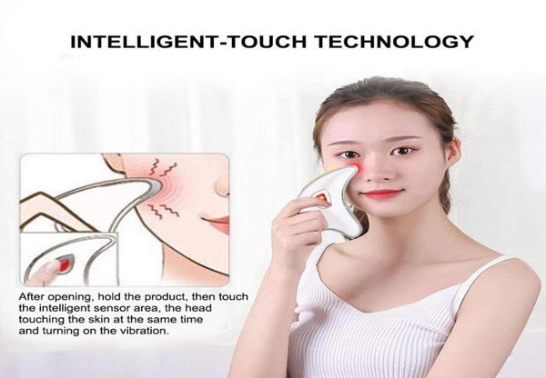

facial lifting massager with microcurrent vibration ion for face and neck ion skin care massage pink4293936