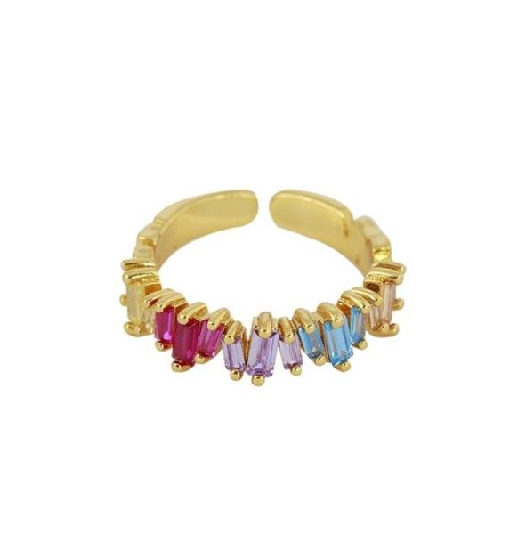 

fashion jewelry metal texture inlaid with diamond irregular opening ring female mixed batch9535282