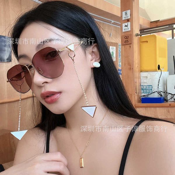 

sunglasses designer new metal frame women's mesh red polygon inverted triangle standard eem7, White;black