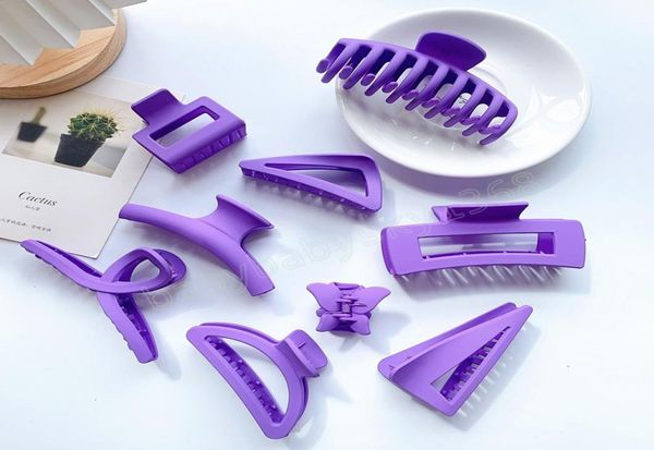 

sweet purple hair clip temperament lovely back of the head clmaps women simple hair accessories headwear8643290, Slivery;white