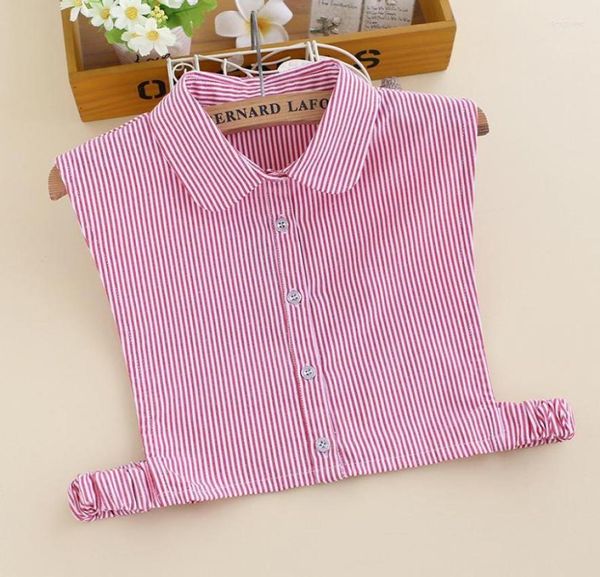 

bow ties fake collar for women detachable collars striped false shirt tie female removable blouse half nep kraagie2023149, Black;gray