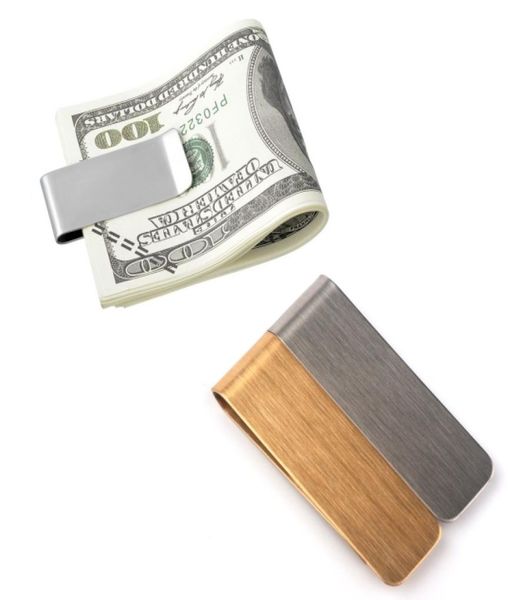 

2018 new stainless steel brass money clip banknote clip ticket holder can customize the logo in batches3773994, Black