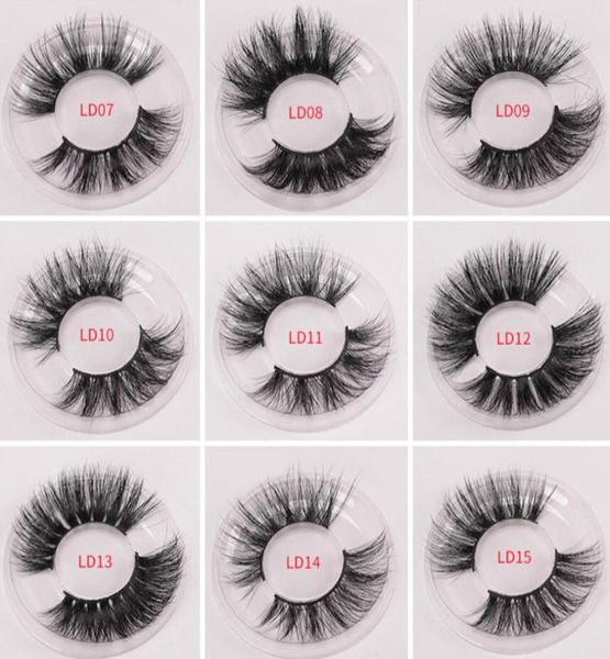 

long dramatic mink lashes eyelash 5d 25mm long thick handmade false eye maquiagem ld series 15 styles4252569