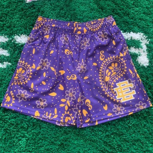 

luxury men's fashion ee shorts basic eric emanuel new york city skyline men women sports quarters mesh breathable casual pants loose gy, White;black