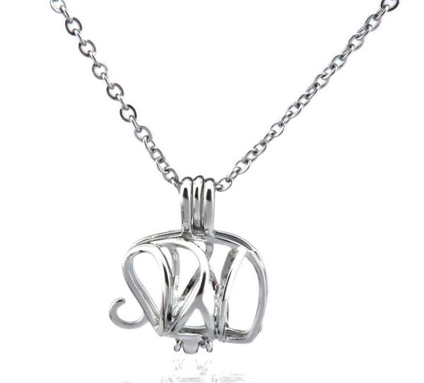 

silver mini vintage elephant hollow oil diffuser locket women aromatherapy beads pearl oyster cage necklace pendantboutique gift6999635