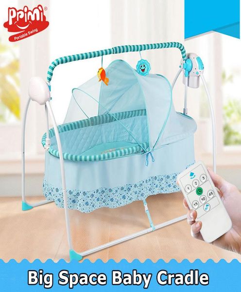 

fashion electrical baby cribbaby cradle electric baby rockerrocking baby swing bed big space 10055cm4267078