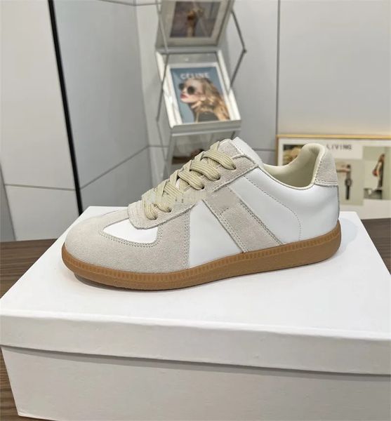 

designer sneakers maisons margiela casual shoes mm6 trainers camouflage leather sneaker luxury stitching tennis shoes poff