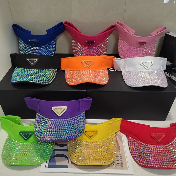 

sun visors for women summer ladies fashion sun protection so empty hat straw cotton casual grass braid 10 kinds luxury designer visor, Blue;gray