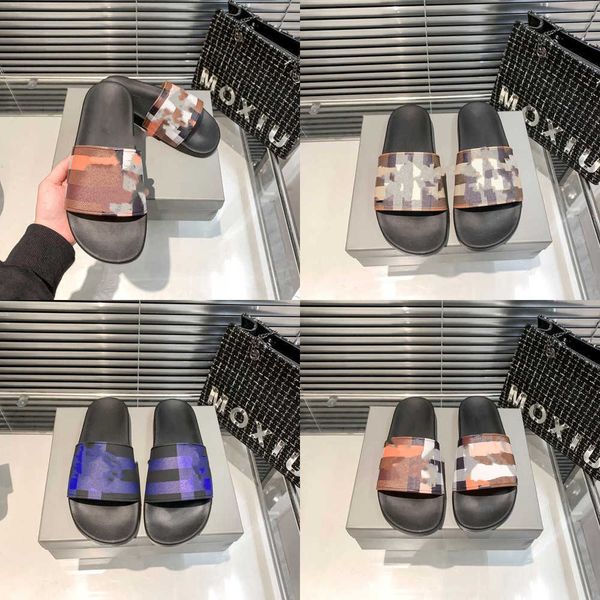 

mens womens slides designer slipper plaid soft massage sandals shoes slide summer beach outdoor cool slippers fashion wide flat flip flops, Black