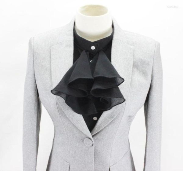 

bow ties linbaiway white black stand fake collar women autumn half shirt false detachable collars neck nep kraagiebow2127638, Black;gray