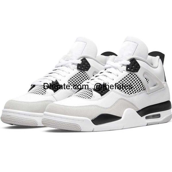 

4s sb x 4 pine green basketball shoes military black cats midnight navy university blue bred sail white oreo cactus jack retro mens trainers, White;red