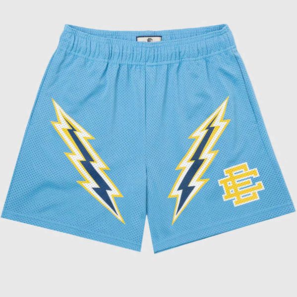 

men's luxury fashion ee shorts basic eric emanuel new york city skyline men women jog casual loose fitness sports beach pants classics, White;black