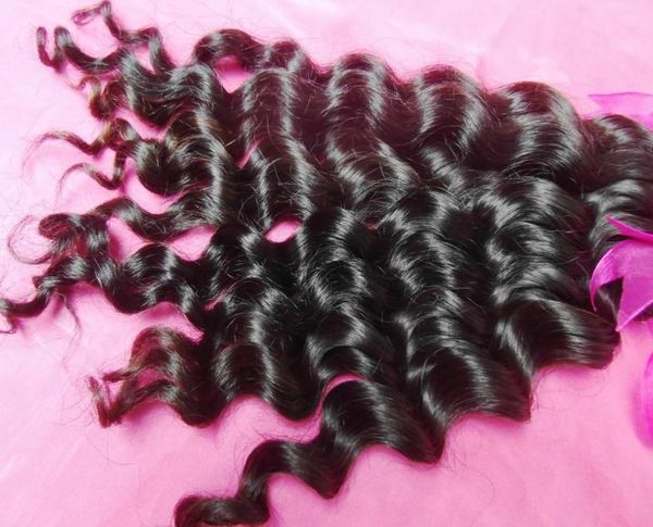 

tropical wave loose curly virgin malaysian unprocessed hair extension 3 bundles thick hairs clearrance 6115163, Black
