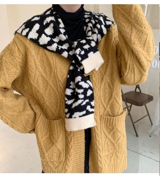 

bow ties woolen knit warm fake collar shawl for women winter female blouse shoulders cape knitted scarf neck guard scarvesbow1051581, Black;gray