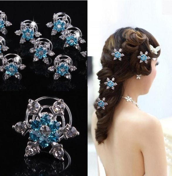 

frozen bridal hair accessories silver plated sprial pins party hair accessories wedding head pieces3251258